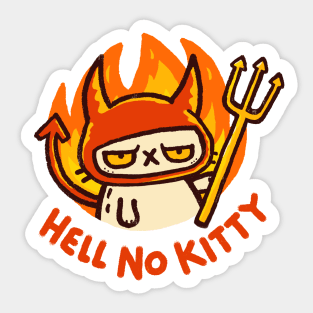 Hell No Kitty Sticker